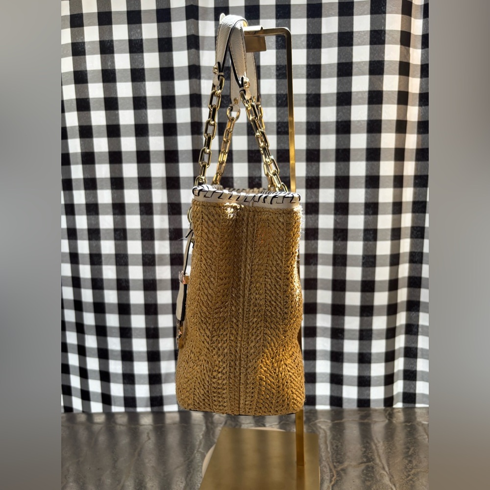 Michael by Michael Kors Rosalie Straw Satchel - Picture 7 of 9